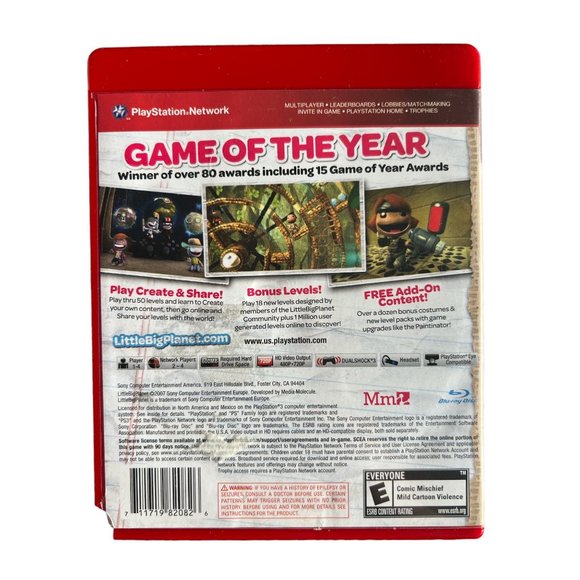 Little Big Planet Game of the Year Edition PS3 Greatest Hits - Untested - Picture 2 of 6